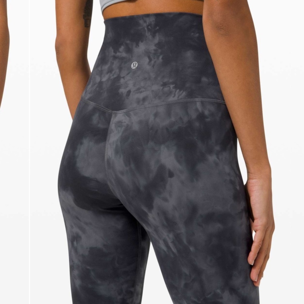 Lululemon Align Super High Rise Crop 21” Diamond Dye Grey Size 6 Nulu - Picture 5 of 8
